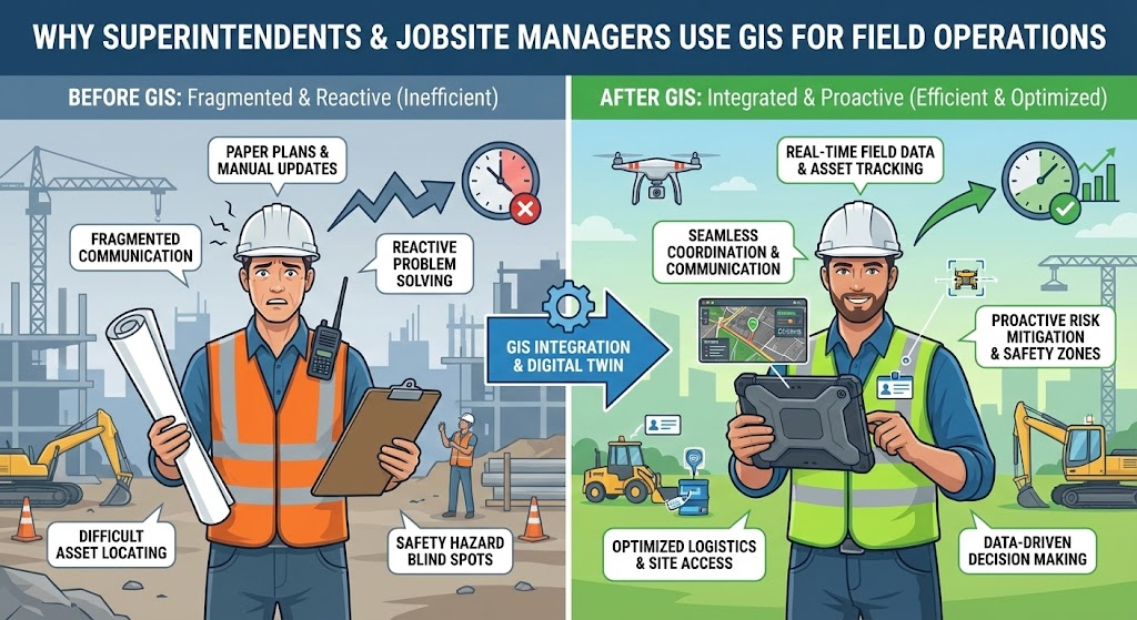 Why Superintendents and Jobsite Managers Use GIS for Field Operations